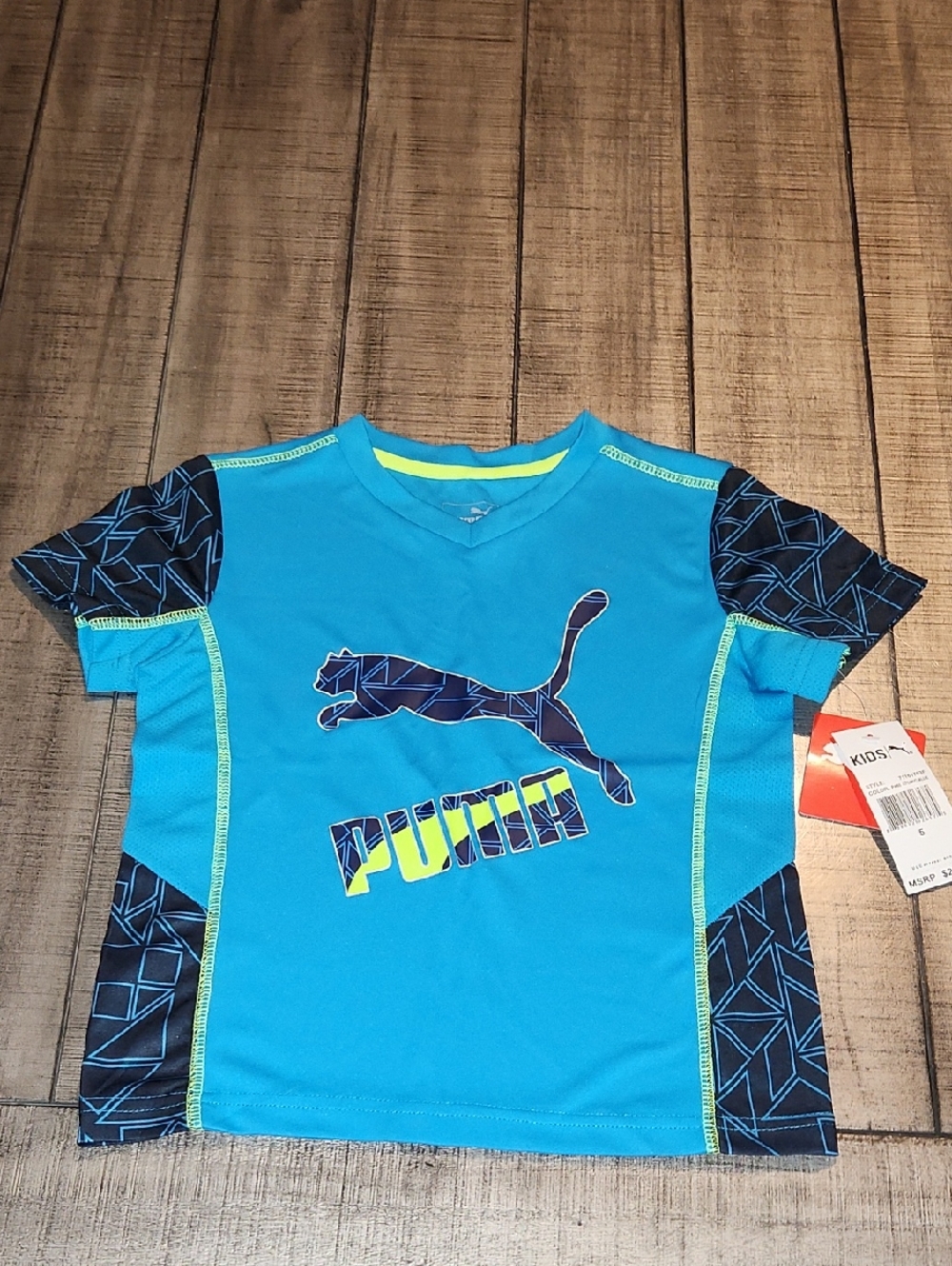 NWT Puma ATOMIC Blue Graphic Boys' Athletic Tee